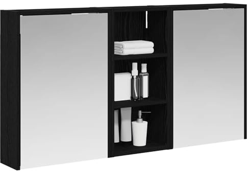 vidaXL Badezimmerschrank-Set 3 pcs 116 x 16 x 62,5 cm Holzwerkstoff, Elegante Badezimmeraufbewahrung, modernes Schrankset, stylische Wandregale, schicke Möbel, luxuriöse Details