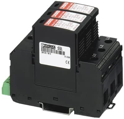 Phoenix Contact, 2800188, Überspannungsableiter, DIN-Schienen, 3-phasig, 250V ac 50kA VAL-MS-T1/T2 335/12.5/3+0-FM