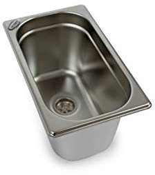 Edelstahl Spülbecken Camping Spüle Waschbecken Caravan + Ablauf 265x160x200mm (ad-ideen)