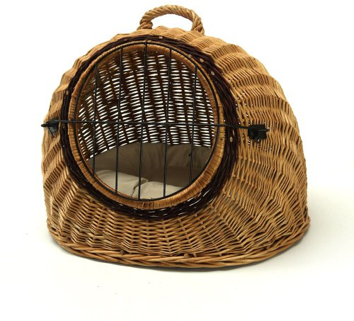 Prestige Wicker Igloo Pet Carrier Basket House, Extra Large