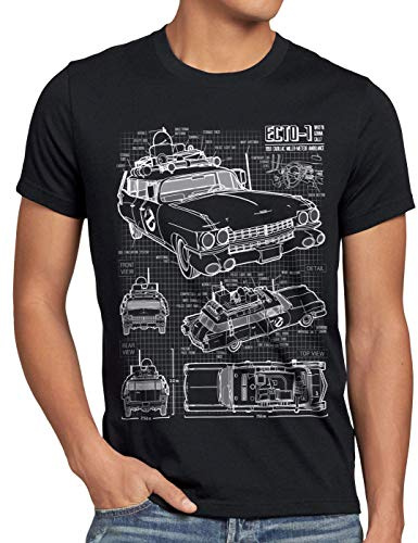 style3 ECTO-1 Blaupause Herren T-Shirt geisterjäger