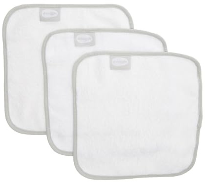 Shnuggle Baby Wash Cloths White | 3 Pack of Super Premium Soft Cloths | 26 x 26cm | Made from Natural Bamboo Cotton | Perfect for Sensitive Skin