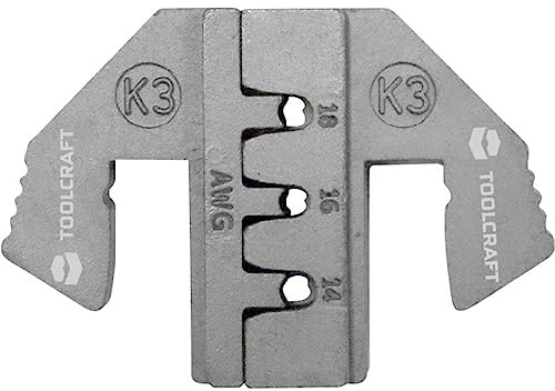 TOOLCRAFT PLE-0K3 Crimp-Einsätze I Geeignet für DEUTSCH Stecker I Quetschbereich AWG 14-18 I Crimpstempel I AISI Stahl 4140 I Crimpzangeneinsatz PZ-500 für KFZ-Elektrik