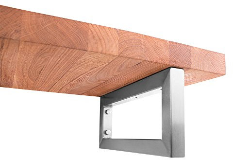 Waschbecken Konsole Edelstahl Träger TRG50x30-300/400 Waschtisch Wandkonsole Regalhalter Konsolenhalterung Gestell (1 Paar)