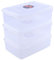 Tstorage 12L Clear Plastic Storage Box with Lid, 3-Pack