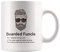 Panvola 'Bearded Funcle ' Tasse zum Vatertag, Bruder, Schwester, Nichte, Neffe, Onkel, Definition, lustige Keramik-Kaffeetasse, 325 ml, weiß
