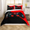 Game Duvet Cover Boys Kids Gamepad Bedding Video Game Controller Room Decor Double Comforter Cover for Teen Girls Player Modern Gamer Console,1 Duvet Cover with 2 Pillow Cases Black Red
