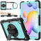 SEYMAC stock for Samsung Galaxy Tab S6 Lite Case 10.4 Inch 2024/2022/2020, Full Body Shockproof S6 Lite Case with Screen Protector, 360° Rotating Hand Strap/Stand, Pen Holder, Shoulder Strap, Skyblue