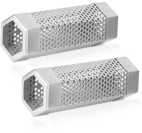 HERCHR 2pcs Pellet Smoker Tubo, Tubo de Ahumado para Pellet Grill portátil Barbacoa Generador de Humo Generador de Humo frío para Todas Las Parrillas