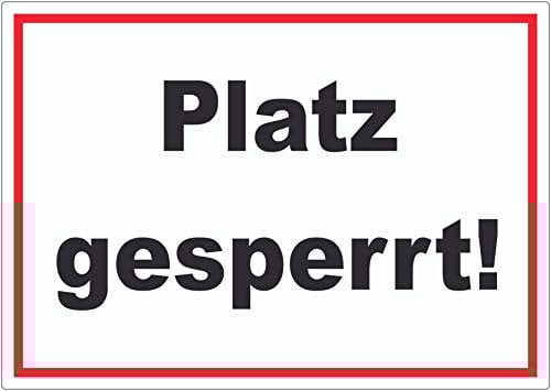 Platz Gesperrt Aufkleber Sportverein A4 (210x297mm)