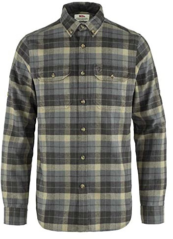 Fjällräven Herren Singi Heavy Flannel Shirt, Super Grey/Stone Grey, M