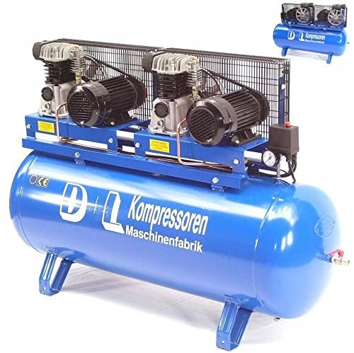 Werkstattkompressor Duo 900L 2x450/11/270D 6PS Druckluft Kompressor 400V Kolbenkompressor Druckluft Industrie Werkstatt Kompressor mit 2 Aggregaten AWZ