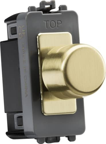 Knightsbridge 6A 1G 2-way Dummy Dimmer Module - brushed brass