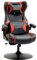 Vinsetto Chaise de Gaming Ergonomique avec 2 Haut-parleurs intégrés Base Ronde Hauteur réglable accoudoir relevable Coussins têtière et lombaires PU Noir et Rouge
