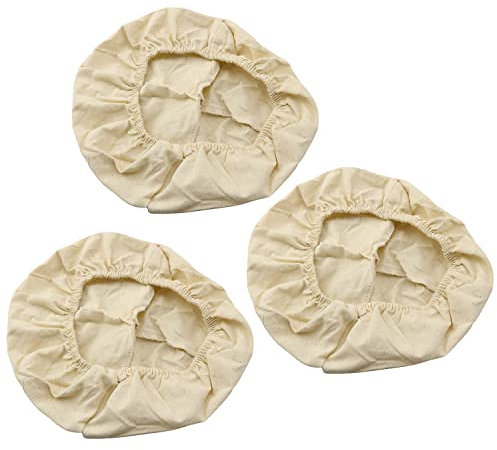 LQ Industrial 3 cestas redondas a prueba de pan de 10 pulgadas de ratán para hornear masa de ratán natural