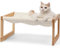 FUKUMARU Cama para Gatos, Camas de Terciopelo de Felpa para Gatos de Interior, Hamaca de Madera para Gatos, sofá de Gato de 50 x 40 CM, Adecuada para Gatos, Cachorros, Conejos