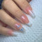 JUSTOTRY 24 Pcs False Nails Long with Butterfly,Milky French Press on Nails Patterns,Pretty Ballerina Stick on Nails for Women,Acrylic Coffin Fake Nail Medium for Nail Art