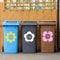 Cartoon Flower Wheelie Bin Dustbin Custom Number House Number Personalised Sticker Sticker Wheely Bin