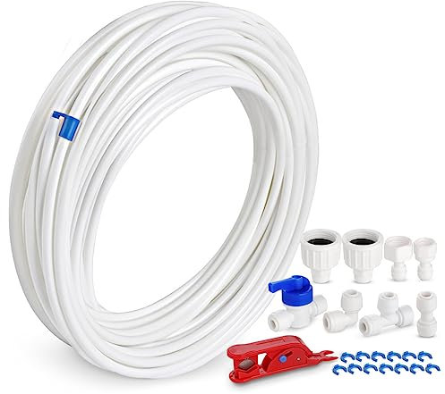 1Plusselect 15M Water Supply Pipe Tube + Fridge Connector Kit
