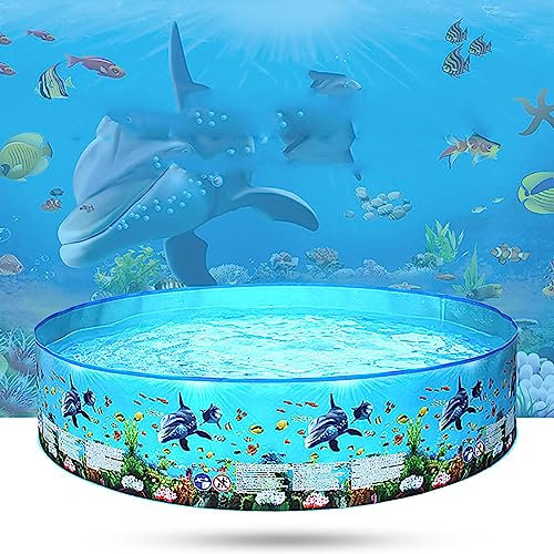 HSPLXYT Grandi Piscine Pieghevoli gratuite, Piscina Rotonda, Piscina for Bambini for i più Piccoli, Piscine for Interni ed Esterni, Giardino, Cortile, Set Facile (Color : A, Size : Large)