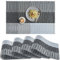 homEdge PVC Tischset, 4 Stück rutschfeste hitzebeständige Platzsets, waschbare Vinyl Platzsets, 4er Set - Ombre Silber Grau Schwarz, 45 cm x 30 cm, 227PM40723