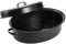 Sartén de granito para asar, esmaltada de 19 pulgadas con tapa abovedada. Olla ovalada para asar pavos, pollo, cordero, verduras. Apto para lavavajillas, apto para 20 libras de pavo Kendane