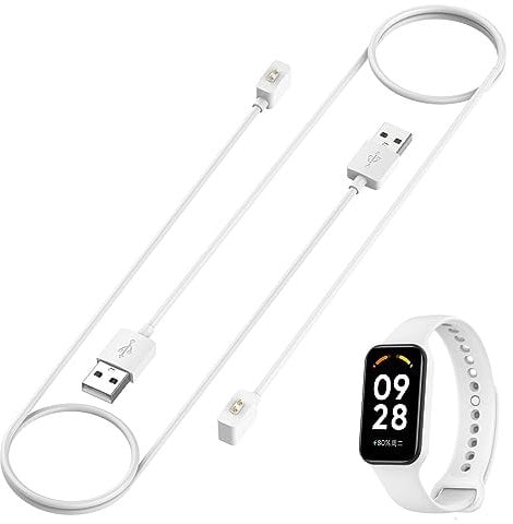 HOMTERN 2-Pack Magnetic Charger for Xiaomi Mi Band 8/8 NFC/8 pro/8 active/band 9/9 NFC and for Redmi Band 2/Watch 3 Lite/Watch 3 Active,3.3ft USB Charging Cable Stand Dock Smartwatch Accessories