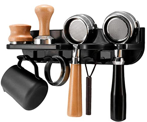 Moxeupon Espresso Tamper Halter Station, Kaffee Siebträger Wandregal No- Hanging Tools Wall Organizer Für Die Meisten Kaffee-Siebträgerhalter