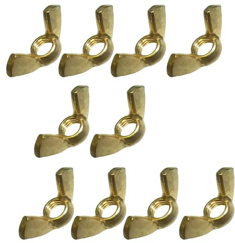 M3 Solid Brass Wing Nuts DIN315 (Pack of 10)