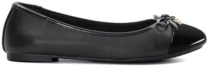 Dune London Ladies Hallo Charm-Detail Ballet Shoes Size UK 4 Flat Heel Ballet Pumps Black