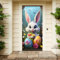 Oster-Türbanner, Happy Easter Bunny, Türabdeckung, Banner für Ostern, Dekoration, Ostern, Foto, Hintergrund aus Stoff, für Ostern, Outdoor, Aktivitäten, Dekoration