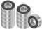 Kozelo 10 Stück 606-2RS Kugellager - [6x17x6mm] Chromstahl Doppelt abgedichtete Rillenkugellager für Maschinenanwendungen Industrielle Ausrüstung