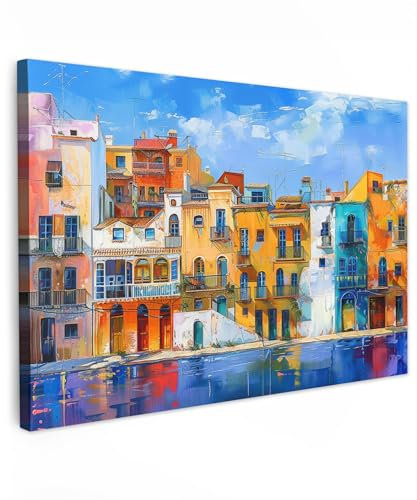 MuchoWow© Wandbilder 90x60 cm Wohnzimmer Wanddeko Schlafzimmer Zimmerdeko Wandgemälde Zimmer Deko auf Wand Dekoration Wall Art Architektur - Graben - Kunst - Modern