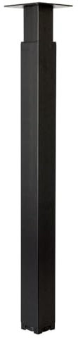 Wovar Tischbein verstellbar viereckig Schwarz Stahl - Pro Stück