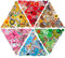 CXWLJL 80PCS Random Assorted Styles Embroidered Patches, Bright Colors, Sew/Iron on Applique Patches for Dresses, Backpacks, Hats, Jeans