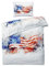 Amerikanische Flagge Bettwäsche 135x200 Sommer - Usa Flagge Bettbezug 135 x 200 2er Set, Weiche & Angenehme Mikrofaser Bettbezüge & Kissenbezug 80x80, Bettwäsche-Sets mit Reißverschluss Y*-152