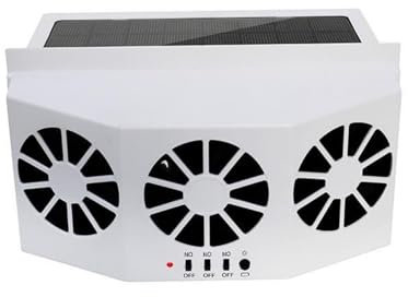 Window Mount Car Radiator Cooling Fan - Solar Power Car Exhaust Fan | Cooling Solar Auto Ventilation Fan | Portable Safe Auto Air Vent Radiator
