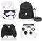 (4 Packung) Hülle für AirPods 2nd/1st Erzeugung Ohrhörer, XMBYGY Silikon Aufladung Fall Schutz Abdeckungen mit Niedlich Cartoon Haut Design für AirPods 1/2, mit Karabiner (BKsoldier+WT+GamepadBK+Wht)