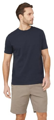 Maine Cotton Crew Neck T-Shirt, XL, Navy