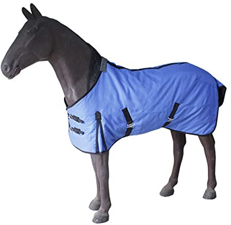 1200D Pferdedecke, 250 g Füllung, mit Schweifklappe, Beingurten, Winter-Outdoor-Pferdedecke für den Stall, für Shetlandponys, Königsblau (Größe: 120 cm, Farbe: Königsblau) (Königsblau, 120 cm)