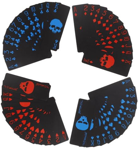 QUMIIRITY Skull Pokerkarten Aus Wasserdichtem PVC Kreative Spielkarten Für Erwachsene Für Partys Strand Und Poolspiele Robuste Stylische Karten Mit -Design Für Unvergessliche Spieleabende