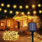 Realky Guirnaldas Luces Exterior Solar, 100 LED 8 Modos Guirnalda Luces Solares con Función de Memoria, IP65 Impermeable 18M Cadena de Luz Solar para Jardín, Patio, Navidad, Fiesta (Blanco Cálido)