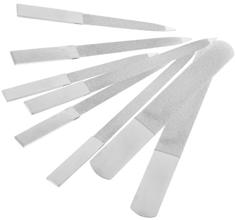 NOLITOY 8pezzi Unghie Acciaio Inossidabile Manicure Doppia Faccia Per Unghie e Pedicure Strumenti Per Nail Shop e Uso Domestico