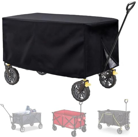 Bollerwagen Regenschutz, Schutzhülle Für Wagen wasserdichte, Abdeckung Für Faltbar Bollerwagen, 420d Oxford Gartenwagen Zubehör Wasserdicht Zum Schutz Vor Schmutz 137x56x61cm