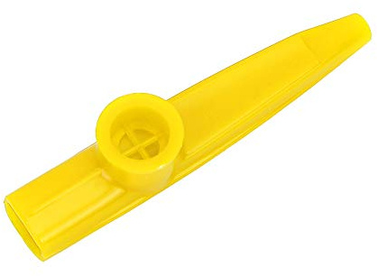 Kunststoff Tragbarer Kazoo Kazoo, Plastik Kazoo Kazoo, Plastik Kazoo Ukulele -Gitarrenpartner Leicht zu Lernen Musikinstrument für Gitarre Ukulele Akustische Instrumente (YELLOW)