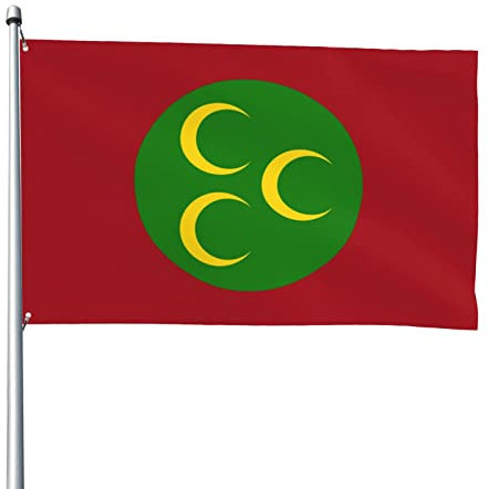 Pavillon Drapeau De L'Empire Ottoman (1517-1793) Drapeau Avec Œillets Flag Imperméable Drapeaux De Jardin Pour Carnaval La Maison Défilé 150X90Cm