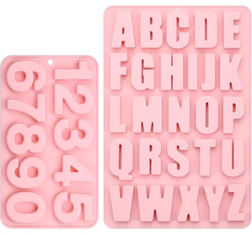 Silikonformen Gießformen,Silikonform Buchstaben,Gießformen Silikon,Silikonform Zahlen,Buchstaben Silikonform,A-Z & 0-9 Alphabet Silikonformen ,Wird Zur Herstellung Von Schokolade, Kuchen Verwendet