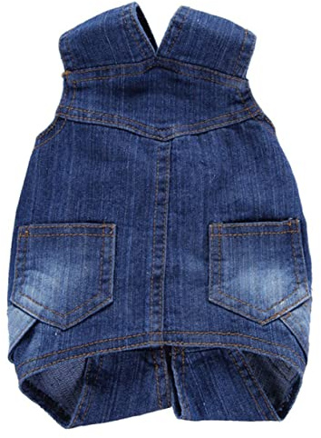 Kisangel Jeans Con Bretelle Per Cani Xxl Pantaloni Moda Per Cagnolini Piccoli Abbigliamento Denim Sicuro e Confortevole Per Passeggiate e Attività Outdoor