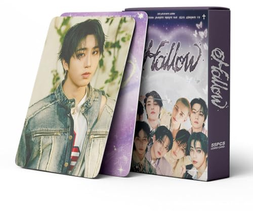 UENXRXE Stray Kids Photocards 55 Pcs,Stray Kids Fotokarten,Album Photo Cards Kpop Gift Lomo Cards Merch Kpop Lomo Card(Hollow)