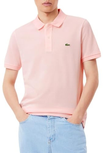 Lacoste Polo da Uomo Slim Fit L12.12 a Maniche Corte in piqué, Rosa Chiaro, M